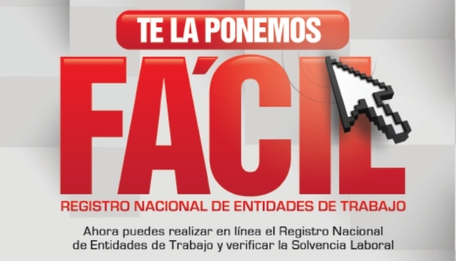 Entidades de Trabajo ahora pueden realizar el Registro Nacional de manera más rápida y segura