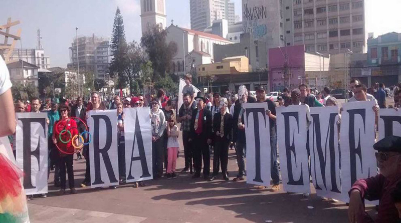 Brasileños manifiestan y dicen: “Fuera Temer”