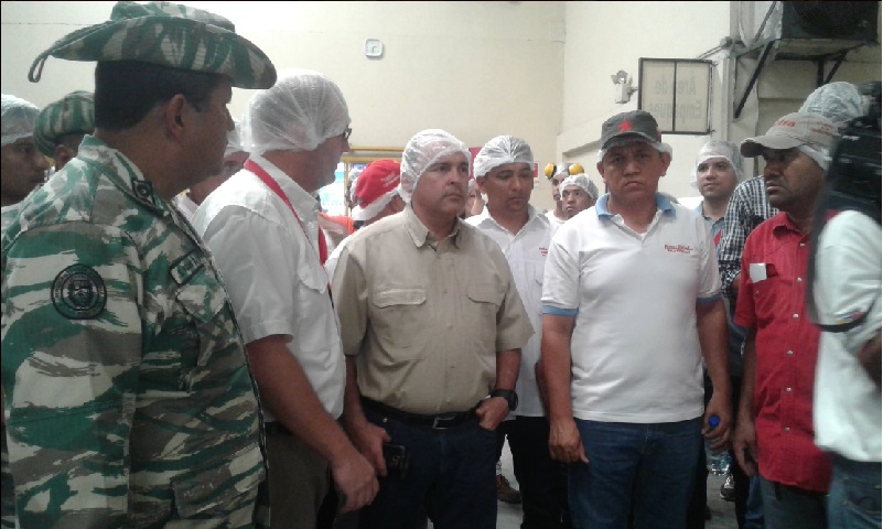 Ministro Torrealba visita empresas Pastas Sindoni C.A del estado Aragua