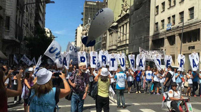 Masivo paro docente en Argentina