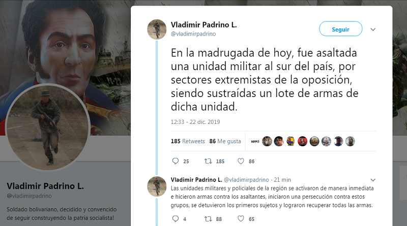 Gobierno Bolivariano repudia invasión de grupos armados de la derecha tras ataque terrorista a unidad militar en zona fronteriza