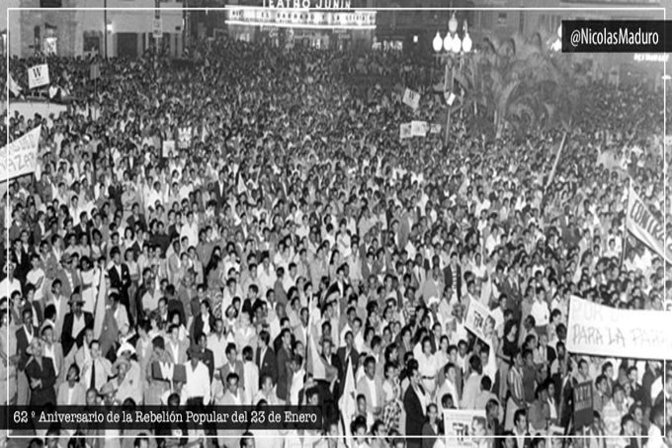 El pueblo venezolano conmemora el 62 aniversario de la Rebelión Popular del 23 de Enero