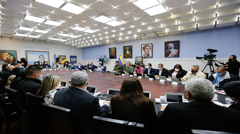 Presidente Maduro evaluó líneas estratégicas 2021 en Consejo de Ministros N° 556 en Miraflores.