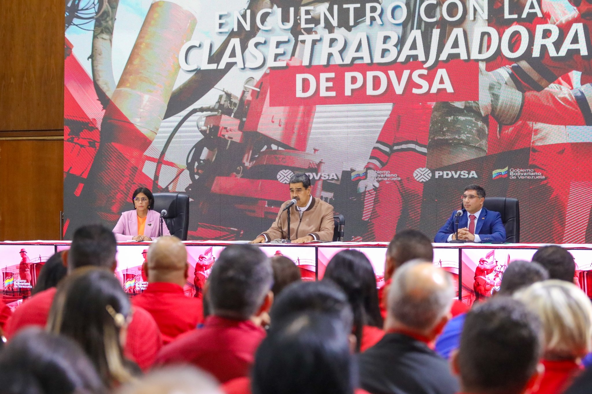 Presidente Nicolas Maduro se encuentra con la clase trabajadora de PDVSA