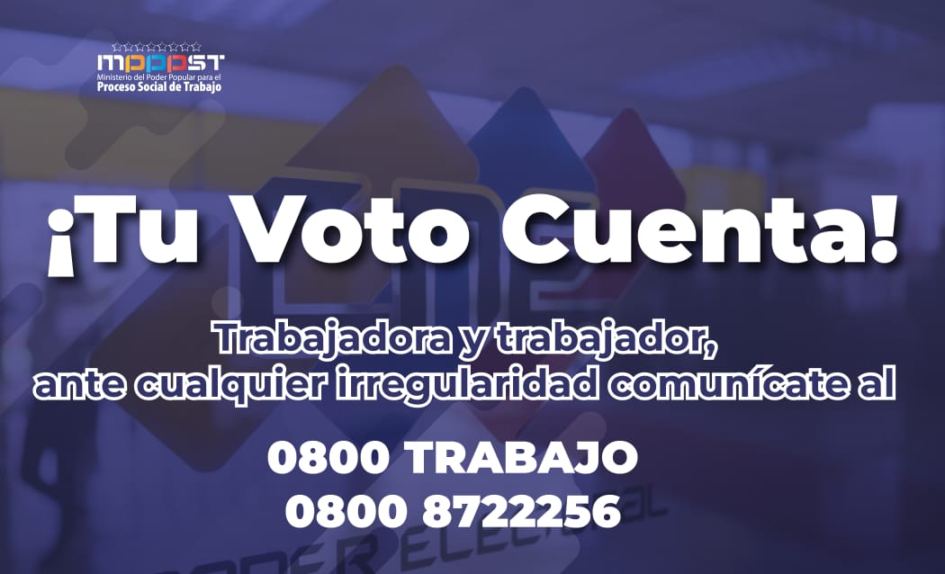 0800TRABAJO defenderá el derecho al voto de la clase trabajadora